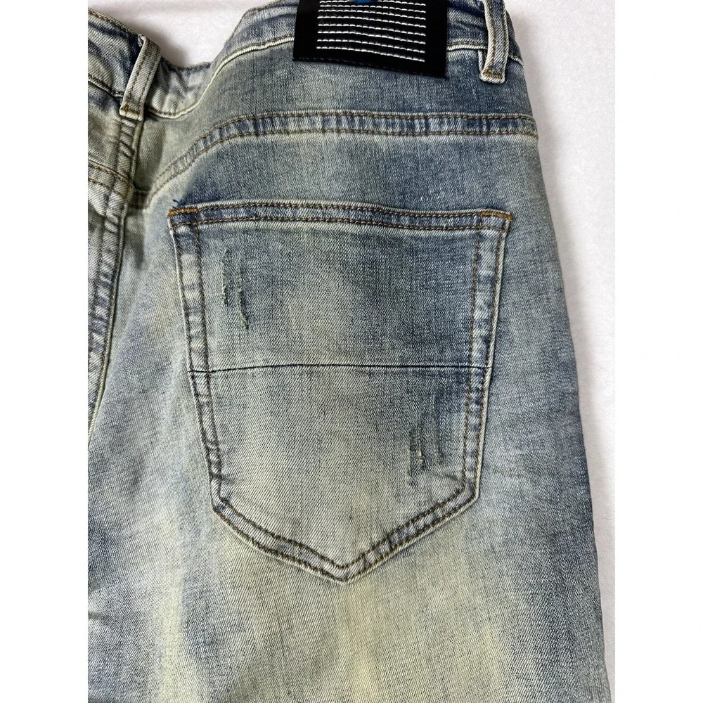 Serenade Men's Distressed Slim Fit Jeans Blue Size 42 C13